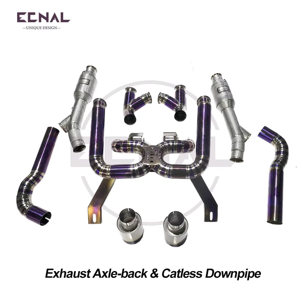 

Выхлопная система Ecnal (даунпайп и архитектура «аксель-бэк») без клапана, полная выхлопная труба для Lamborghini Murcielago LP640, LP650, LP670 6.5L V12 2004+