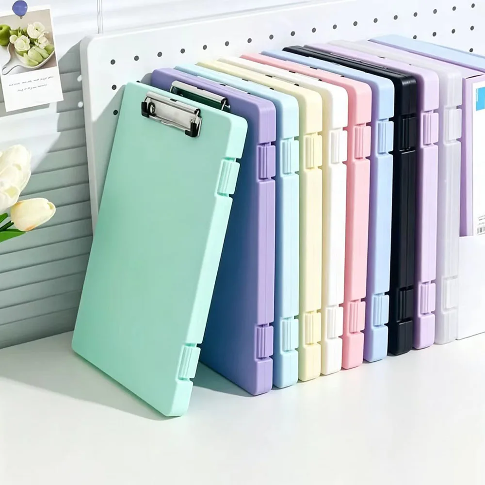 Office clip writing board, A4 file storage box, 2-in-1 function, multi-color optional, student test paper storage