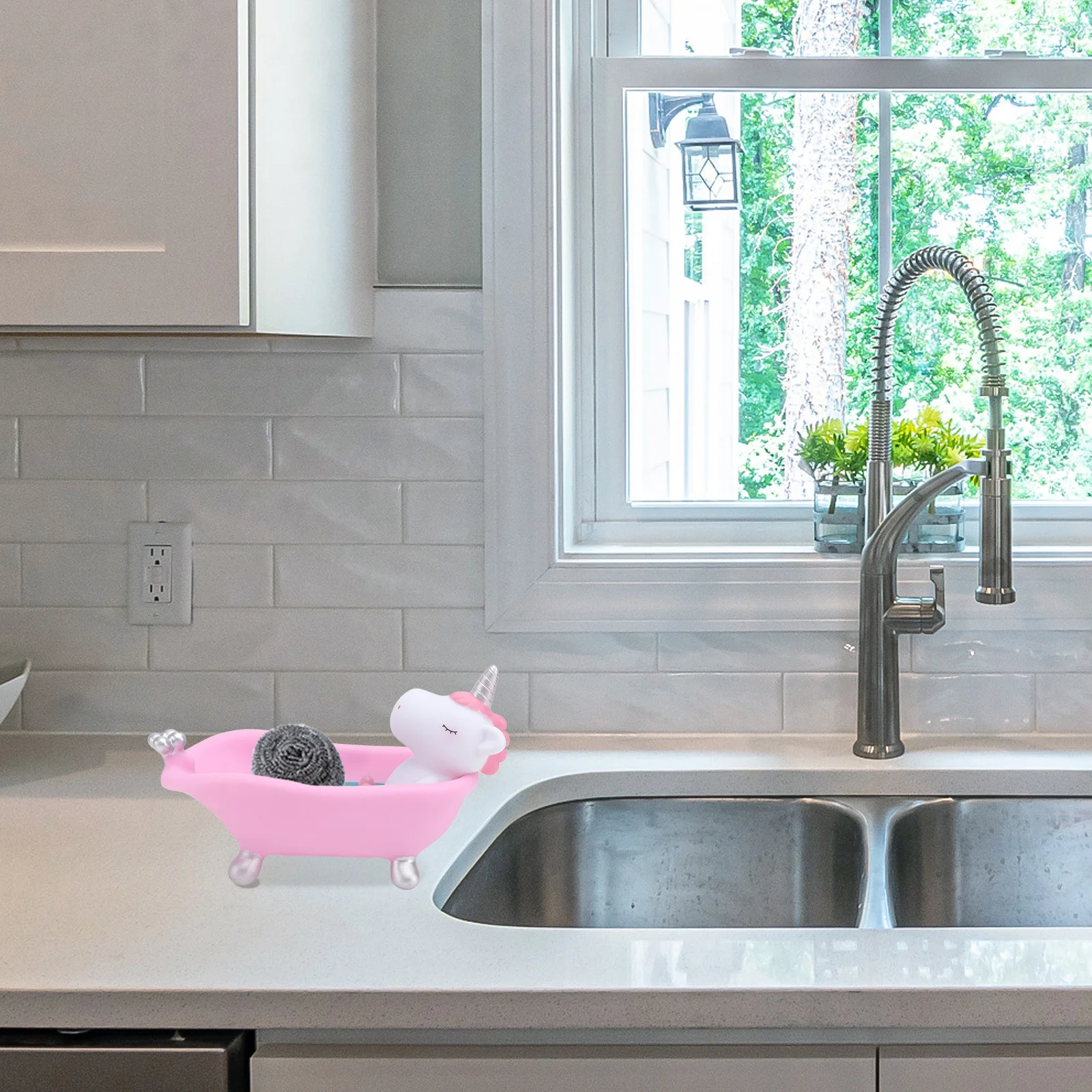 1 قطعة صندوق الصابون يونيكورن الكرتون الحيوان حوض الاستحمام شكل استنزاف صابون صينية الصيف حاوية التخزين المنزلية للحمام المرحاض #2