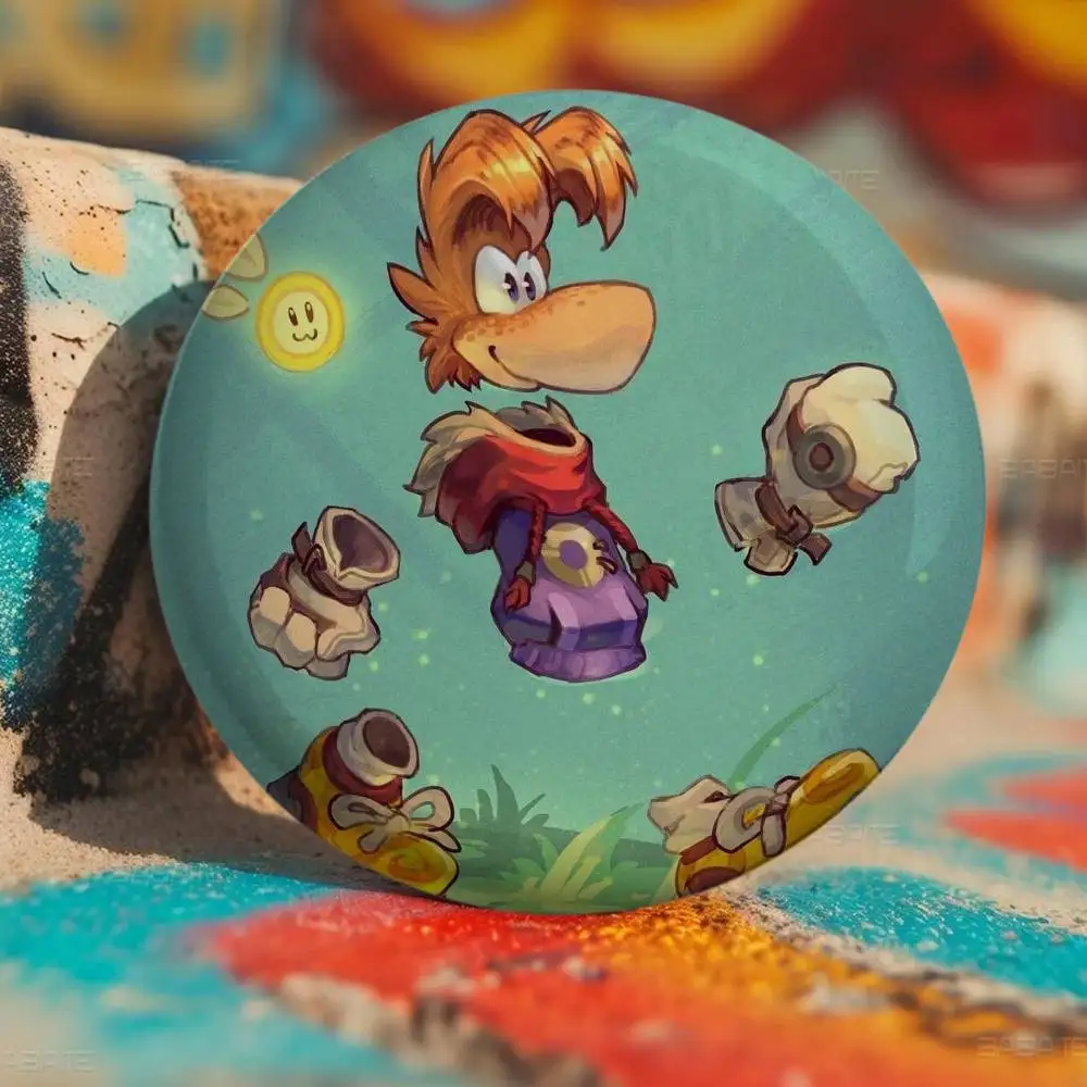 أنيمي R-رايمان أساطير شارات أنيمي شارة ليزر مستديرة الكرتون بروش الملابس على ظهره اكسسوارات التلبيب