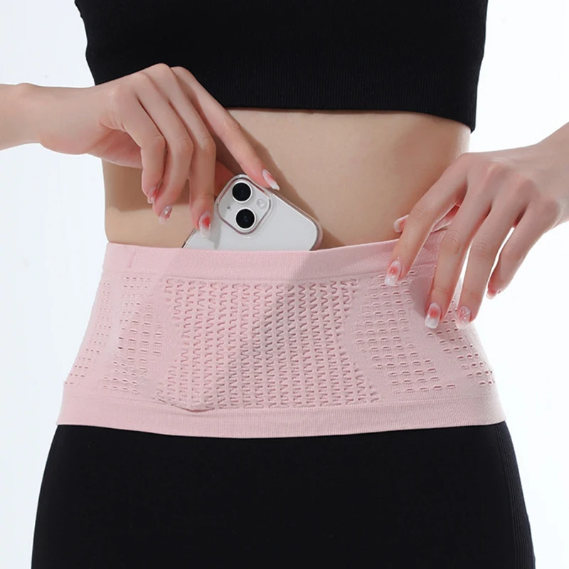 남성/여성용 야외 러닝 사이클링 스포츠 허리 가방 대용량 통기성 미끄럼 방지 니트 다기능 허리 가방