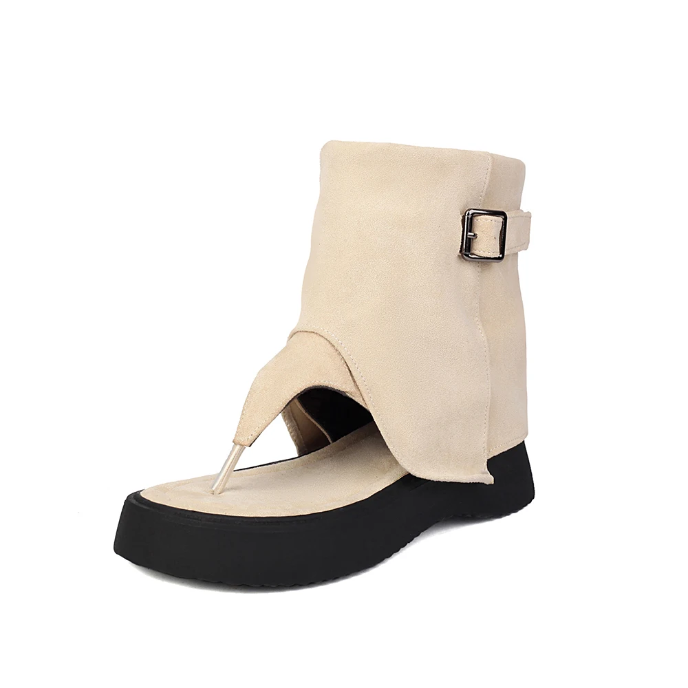  New Summer Comfortable Pink White Women Sandals Hot Thick Sole Med Heel Lady Shoes Plus Big Size 10 43 46 view 3