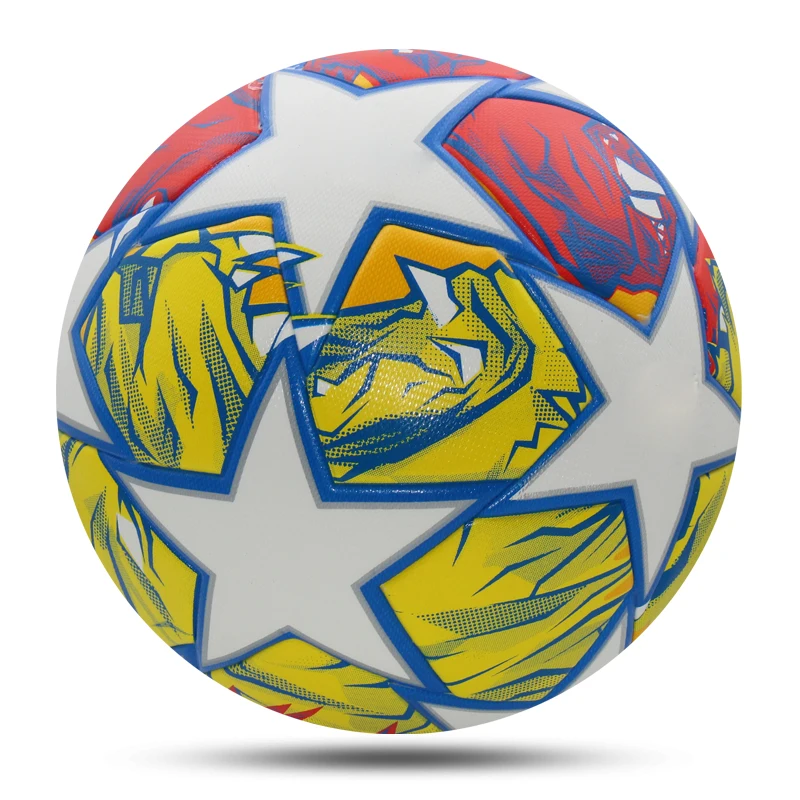 高品質サッカーボール標準サイズ 4 サイズ 5 PU 素材アウトドアスポーツリーグサッカートレーニングマッチシームレスサッカートップ