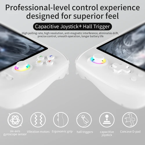 Imagen 2 del producto Consola de juegos portátil RG557, pantalla AMOLED de 5,48 pulgadas, tamaño Android 14, Bluetooth 5,3, WIFI, 5500mah, PSP, PS2, regalo para niño