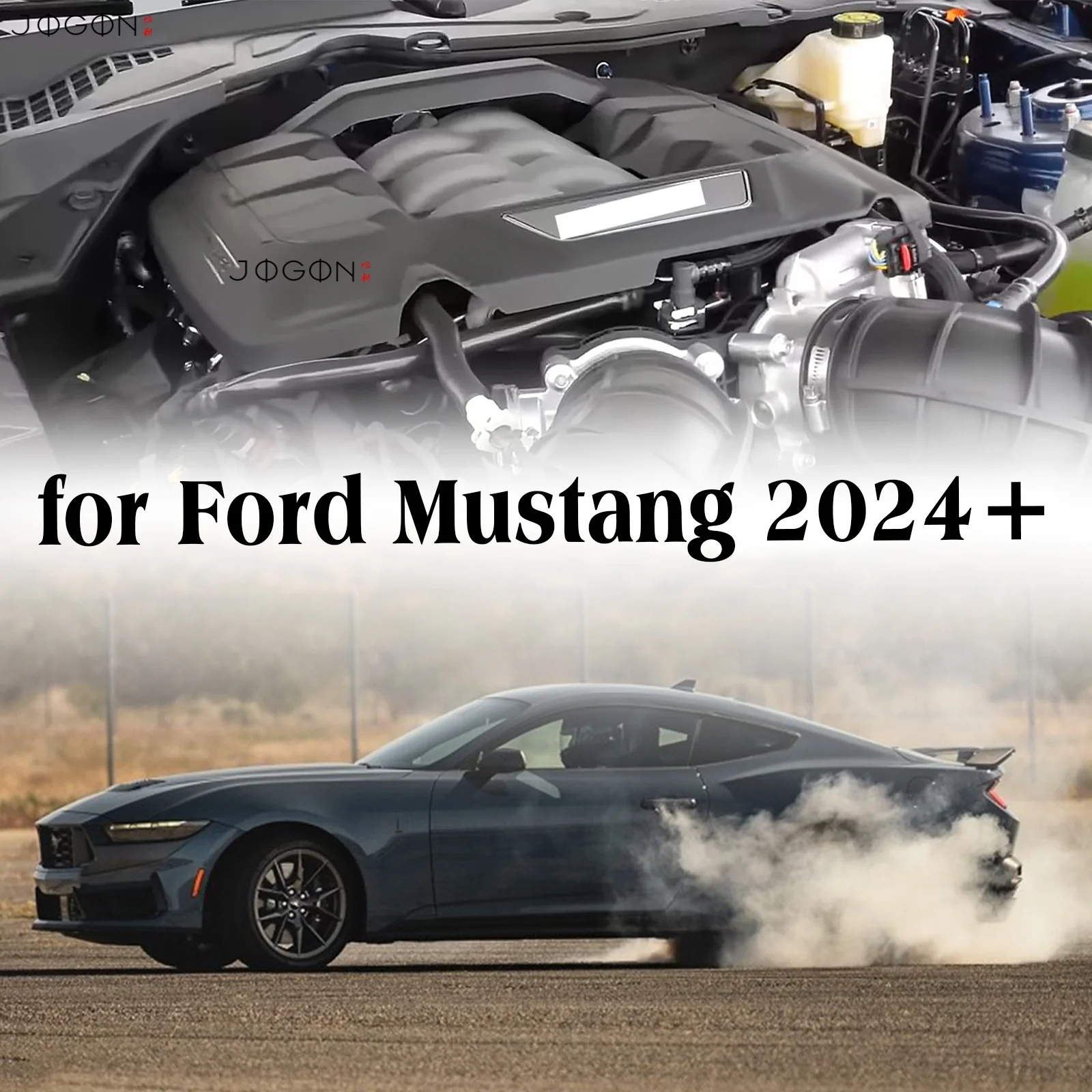 Real Carbon Fiber Engine Bay Cover Accessories For Ford Mustang GT Dark Horse Coupe Convertible For Ford Mustang S650 2024 UP