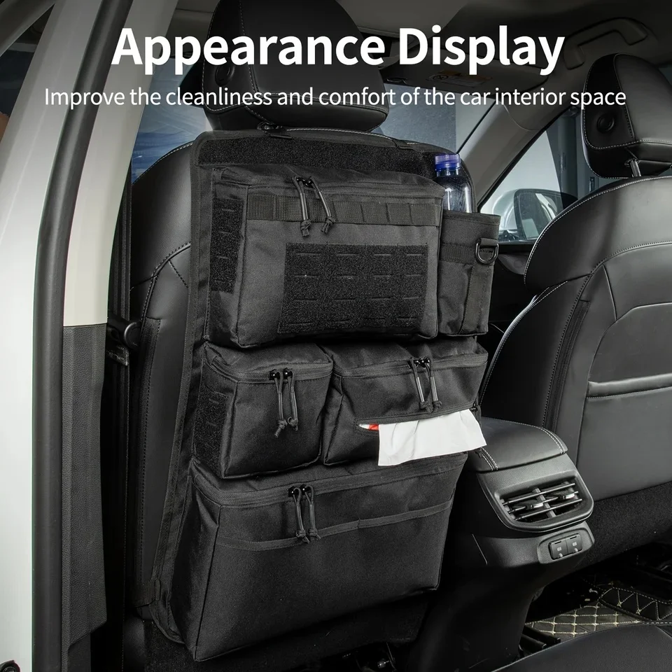 Multifunctional Luggage Organizer and Storage Bag Tactical Storage Bag For Car Rear Seats Hanging Rear Seat Bag For Outddor