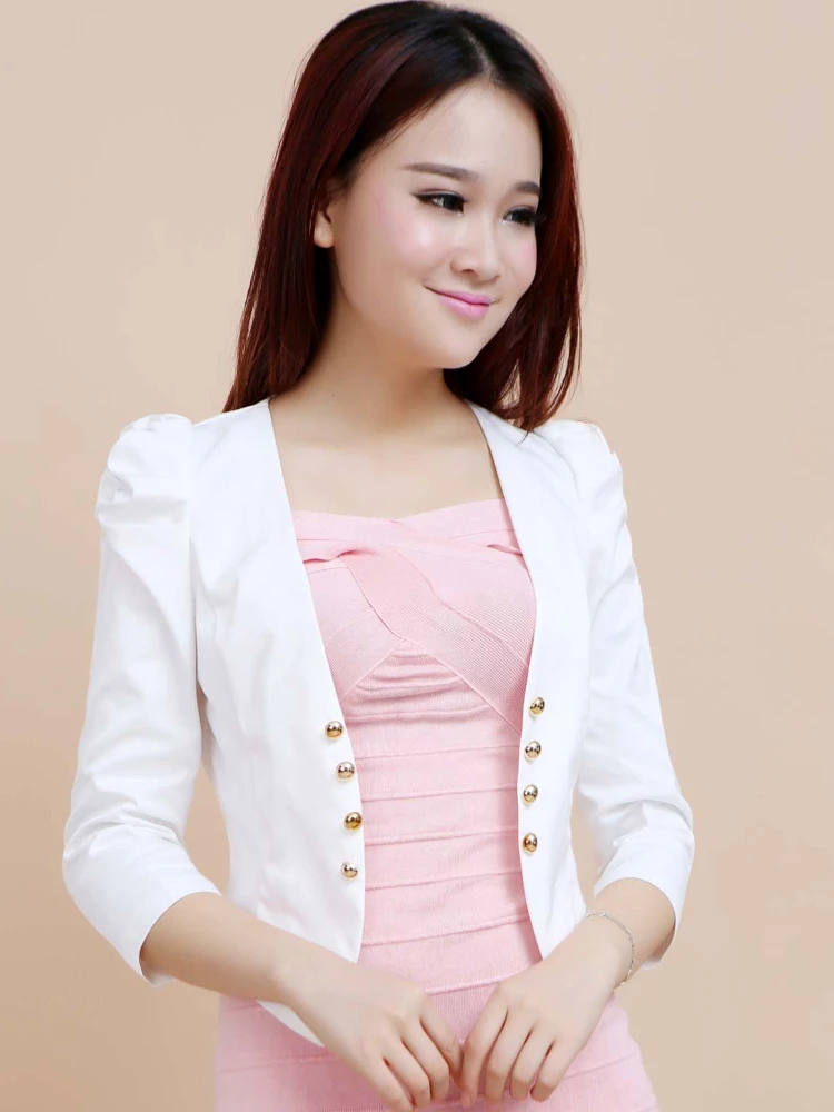 White Women Blazer 2024 Formal s Lady Office Work Suit Jackets Coat Slim Jacket   Female  Femme J258