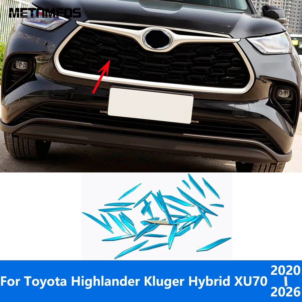 

Для Toyota Highlander Kluger Hybrid XU70 2020-2025 2026: передняя центральная решетка радиатора, декоративная накладка, аксессуары для стайлинга автомобиля