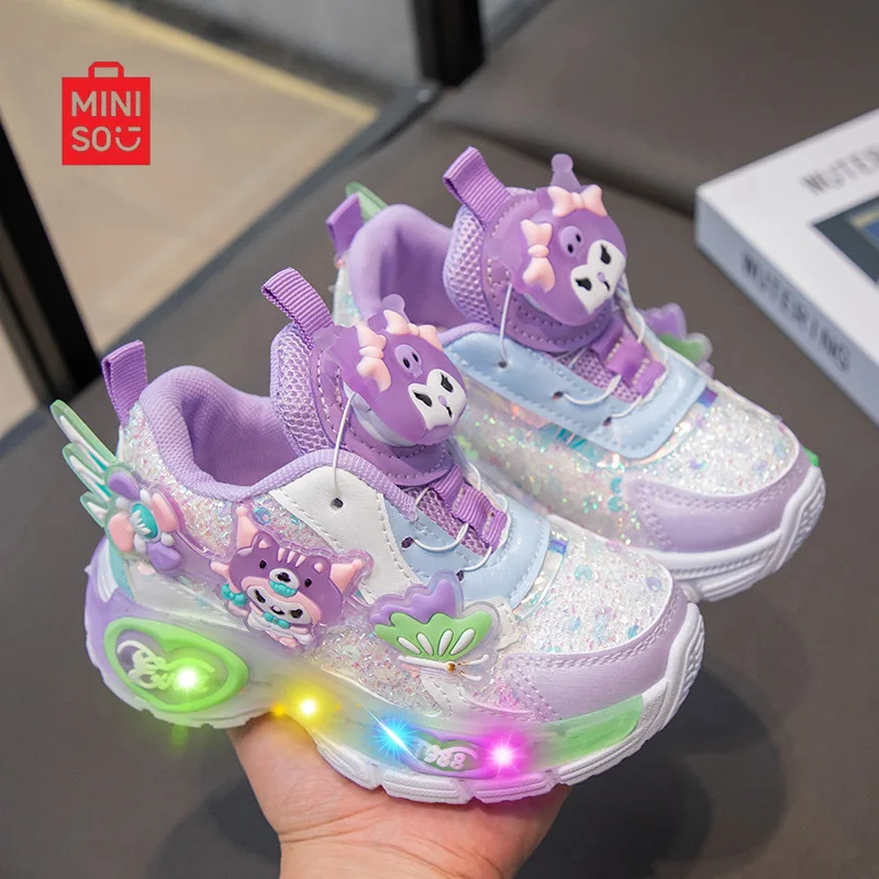 

Легкие кроссовки Kuromi для девочек Miniso 202520, дышащие кроссовки для школы и повседневной носки