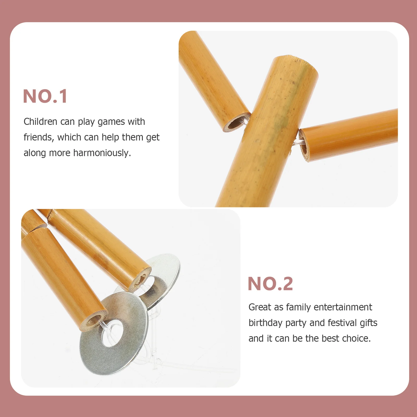 2 Beutel Bambuspuppe DIY Montagematerialien Kit Kreatives Bastelset für Kinder Pädagogische Eltern-Kind-Spielzubehör