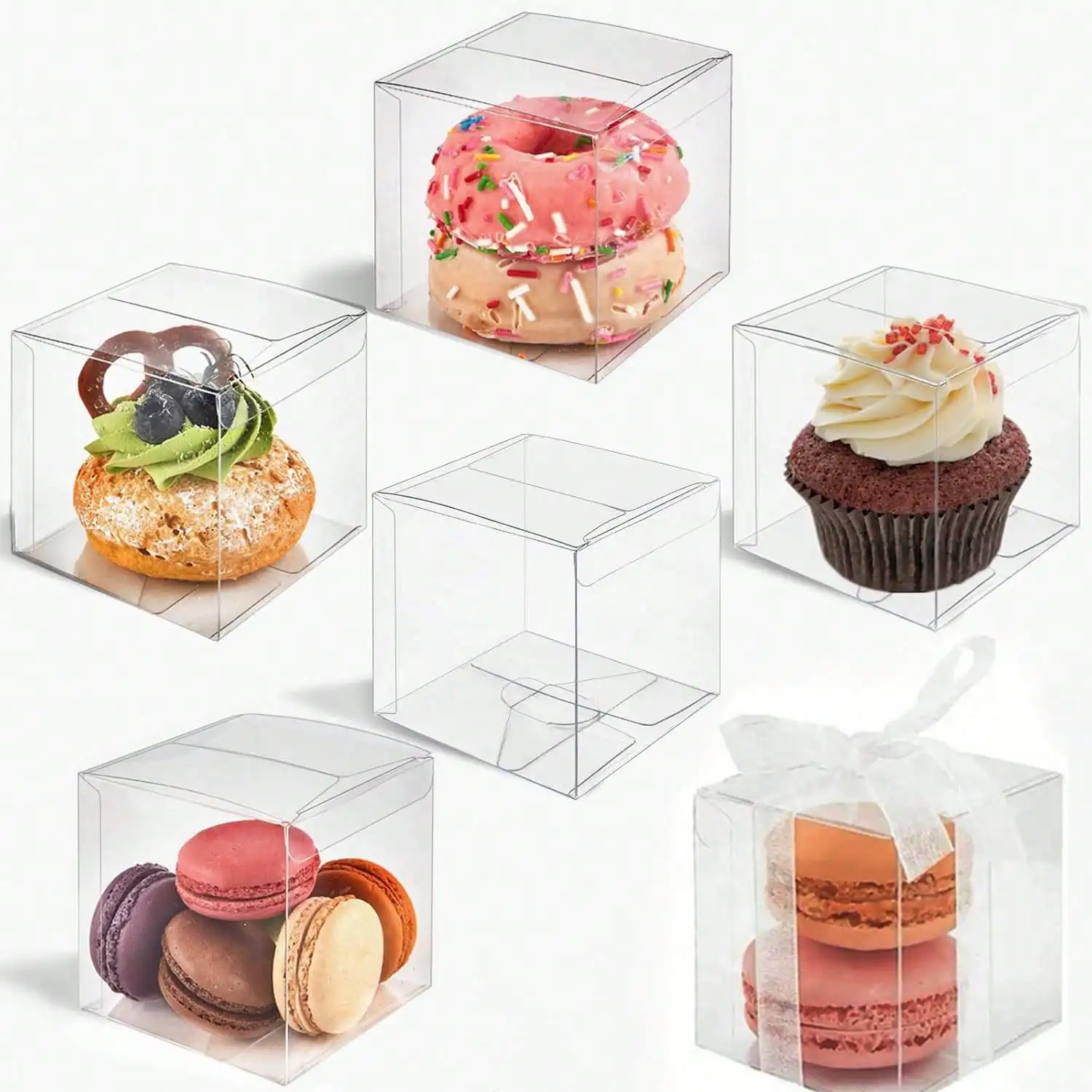 10 قطعة صندوق هدايا من البلاستيك الشفاف صندوق PVC تغليف الهدايا لحفلات الزفاف وأعياد الميلاد صندوق دش لوازم الحفلات #1