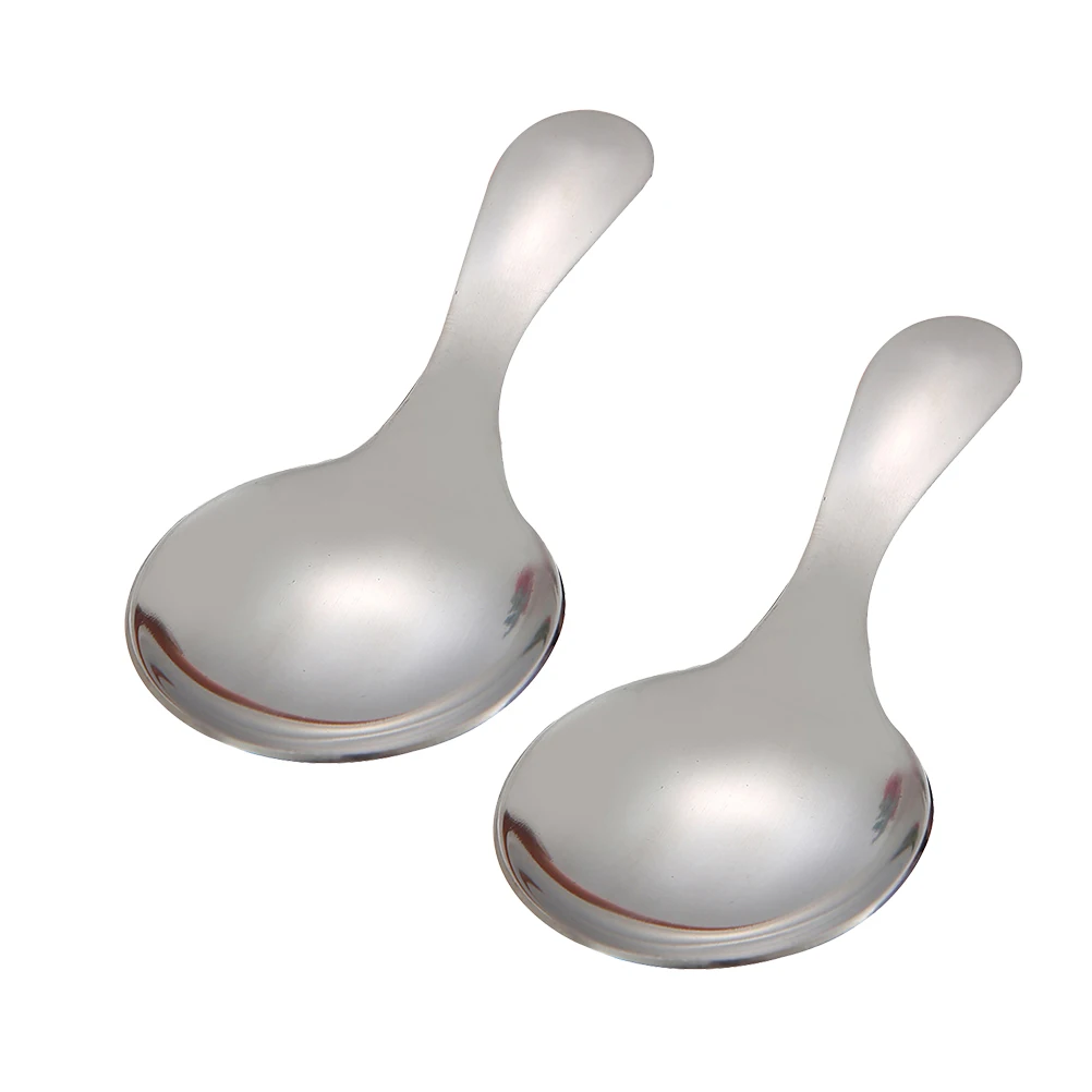 

2Pcs StainlessSteel Spoon Mixing Serving Porridge Soup Creative Stews Restaurant Catering Gift