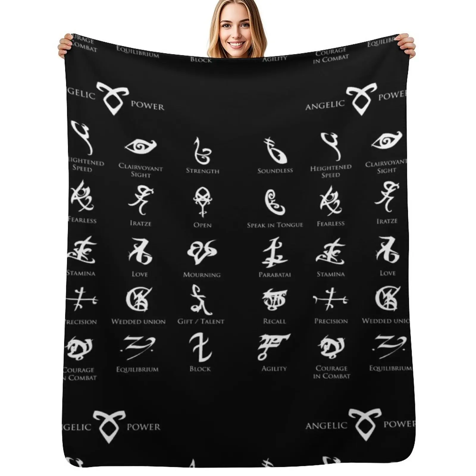 

Runes map Throw Blanket Ultra Soft Flannel Fleece Blanket for All Seasons