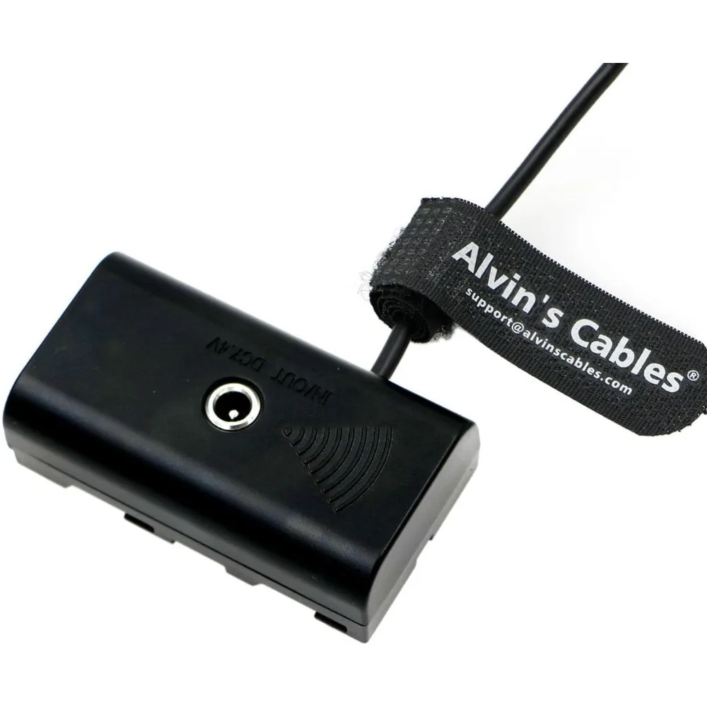 

Alvin's Cables NP-F550 Dummy Battery to DC Right Angle Power Cable for Atomos Ninja V | Shinobi | SmallHD | Feelworld Monitor