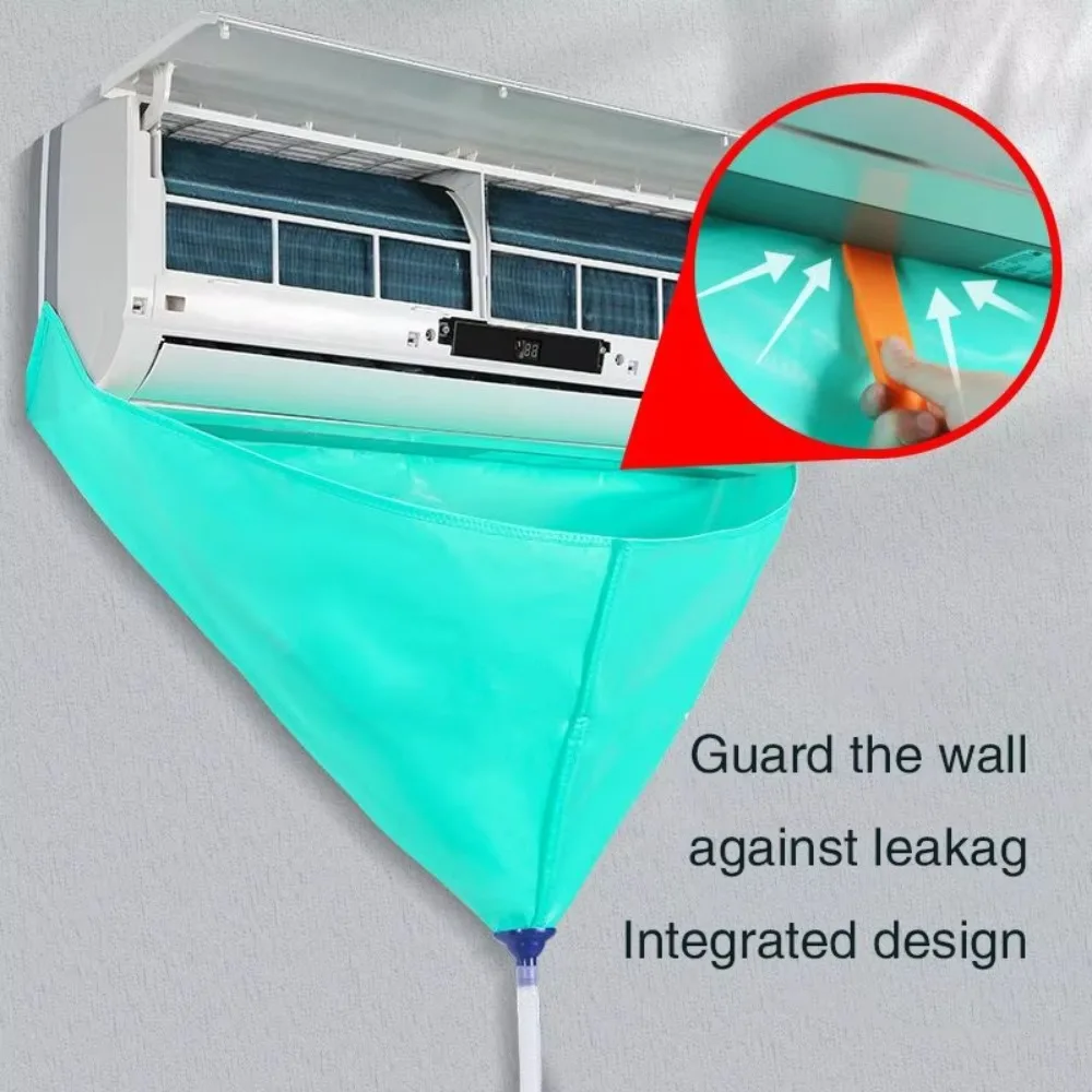 Leak-proof Air Conditioner Clean Cover Thickened PVC Waterproof Air Conditioner Cleaning Kit with Drain Pipe Drain