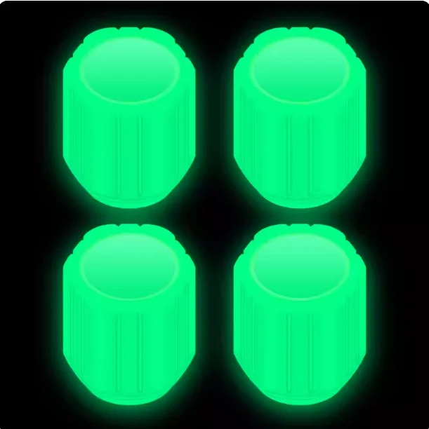 Glow-in-the-Dark Tire Valve Stem Caps for Geely Vision Emgrand Binrui Binyue Coolray Boyue FX11 Atlas Xingrui Preface 4 pcs/set view 3