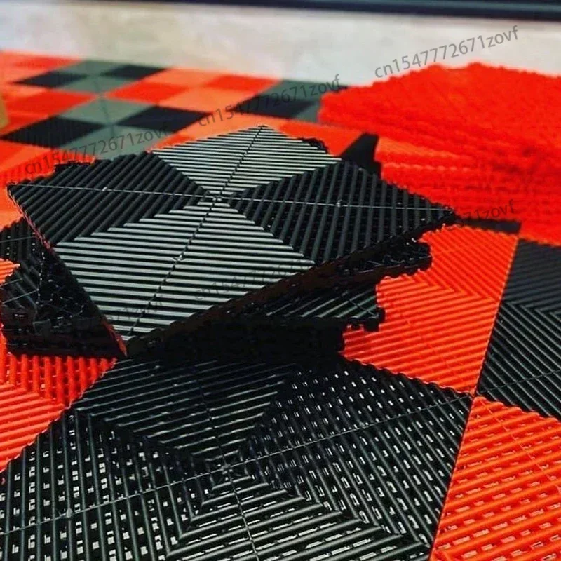 

Plastic Garage Floor Tiles Interlocking PVC Garage Floor Plastic Flooring Mats For Car Wash/Car Show/Workshop