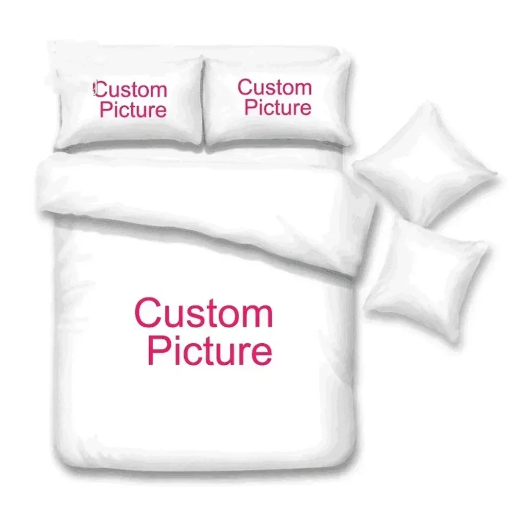 Custom Photo 3pcs Duvet Cover Set Personalized Images Bedding Set Comforter Cover Queen King Full Size Bedroom Decor