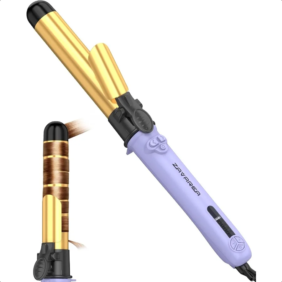 

Rotating Curling Iron 1 1 4 Inch Automatic Curling Iron Self Curling Wand with Extra Long Barrel for Medium and Long Hair Dual