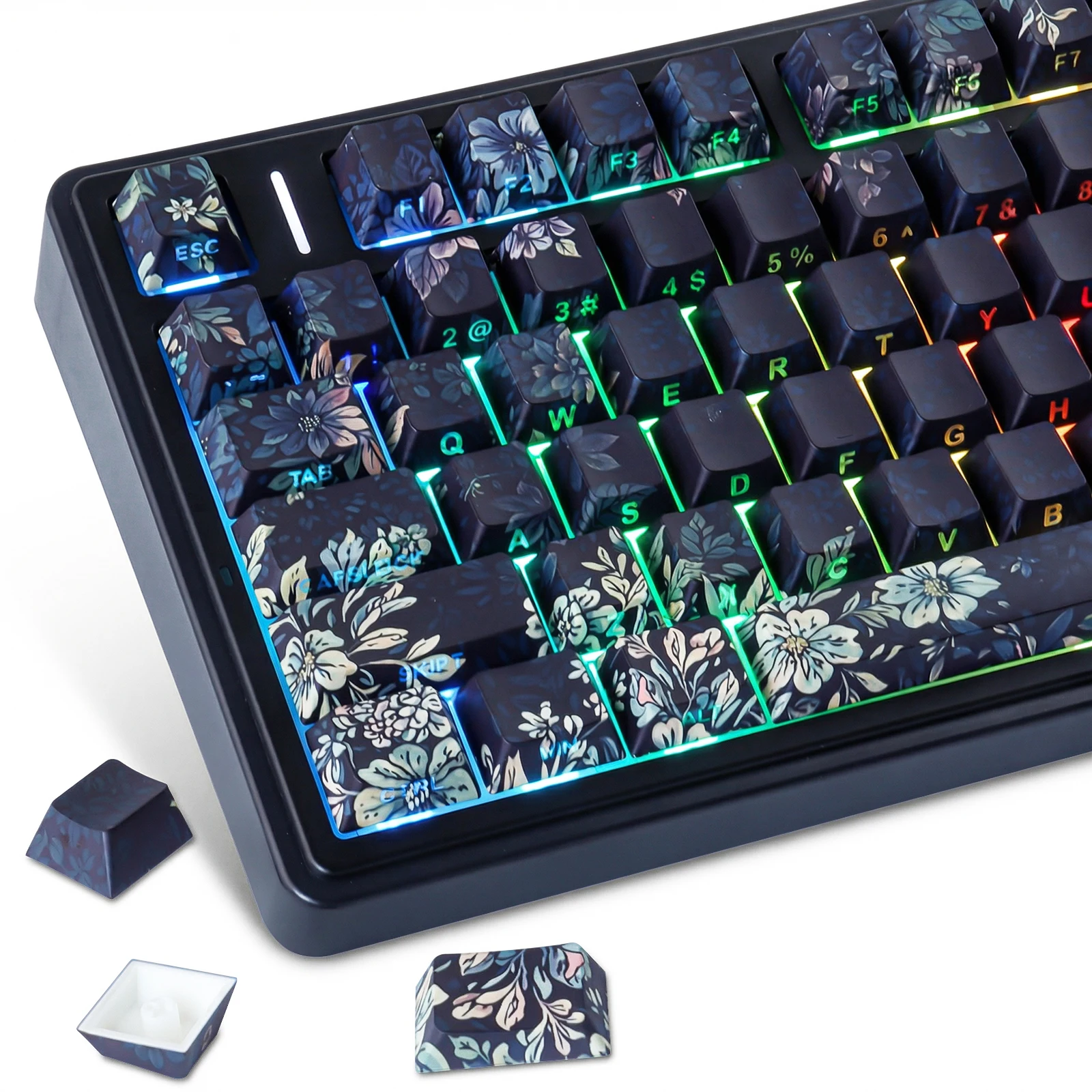 Anxiang Dark Fragrance Dye-Sublimated Backlit Side-Printed Keycaps 133 Keys PBT Cherry Profile