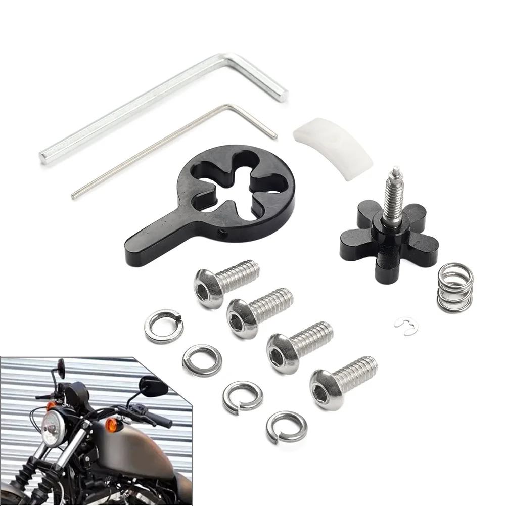 Motorbike Throttle Control Adjuster Screw Set Aluminum Black 56394-74 3208 For Harley Models Touring Sportster Softail 1974-2017