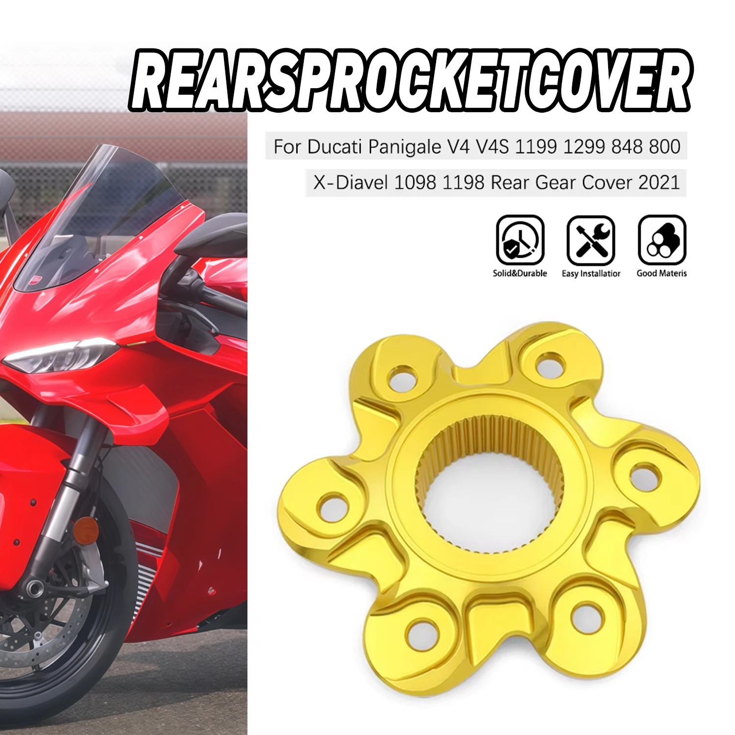

Rear Sprocket Flange Cover For Ducati DIAVEL XDIAVEL 1262 1200 MONSTER SUPERBIKE 939 1098 1198 1199 1299 Panigale XDIAVEL 1262