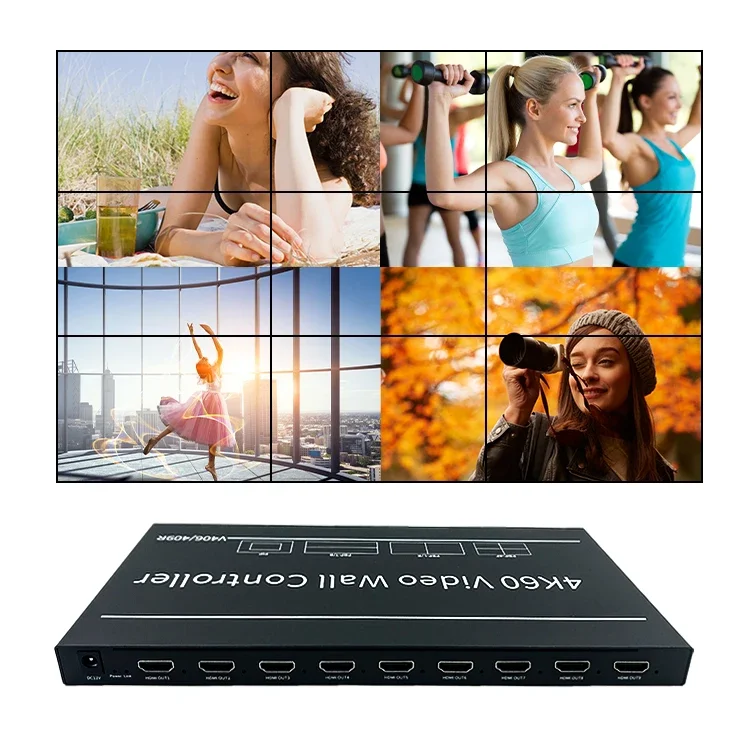 Bitvisus 2x2 4x4 lcd led tv pantalla de empalme hdmi controlador de pared de video 4K