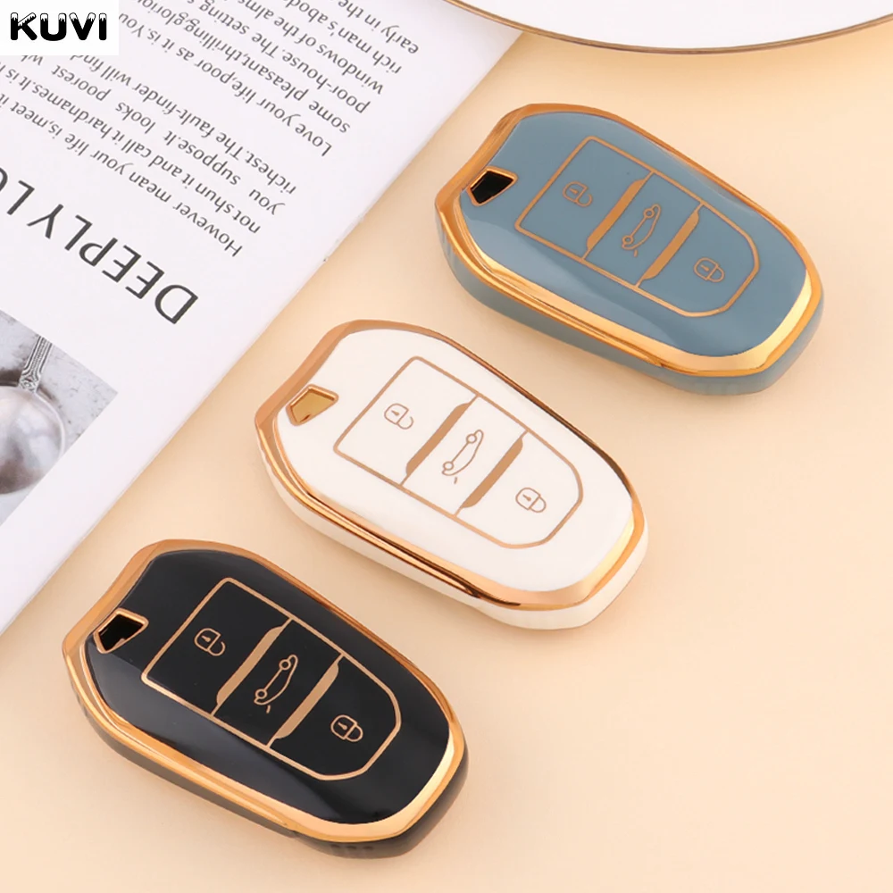 

TPU Car Remote Key Case Cover Shell Fob For Peugeot 308 408 508 2008 3008 4008 5008 Citroen C4 C4L C6 C3-XR Picasso DS3 DS4 DS5