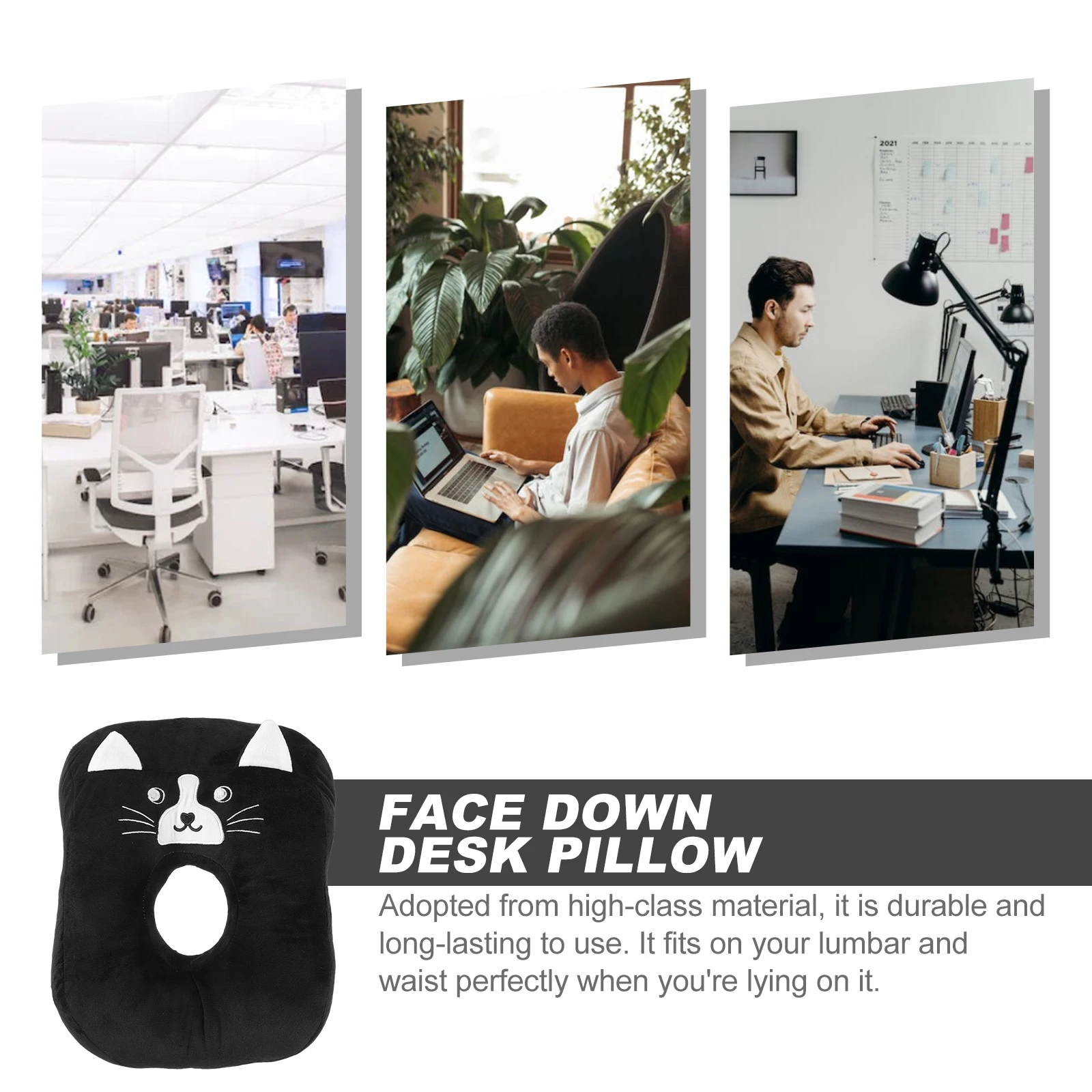 

Nap Pillow Stuffed Office Sleeping Cartoon Neck Face Down Desk Ergonomic Support Comfortable Touch Long Lasting Practical