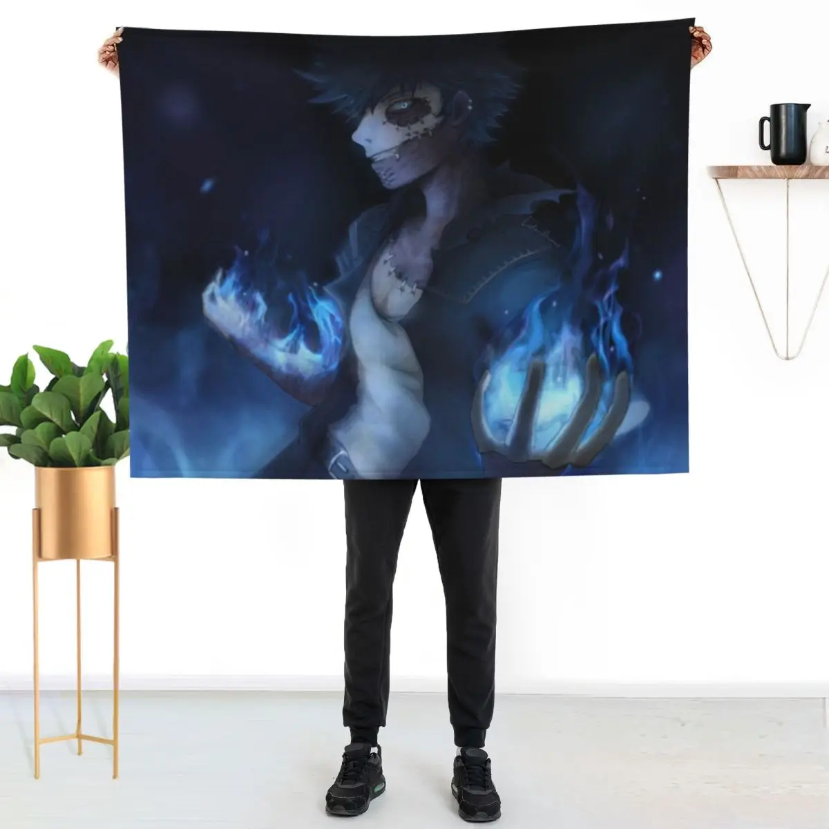 

Boku No Hero Dabi Scarred But Still Blazing Throw Blanket Cozy Throw Blanket Birthday Gift for Him Her