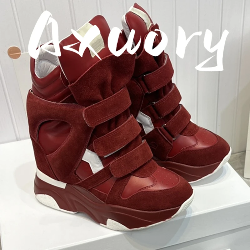 2023 New Women Boots Elevated Design Solid Color Extra Large Size 41 Genuine Leather Winter Style