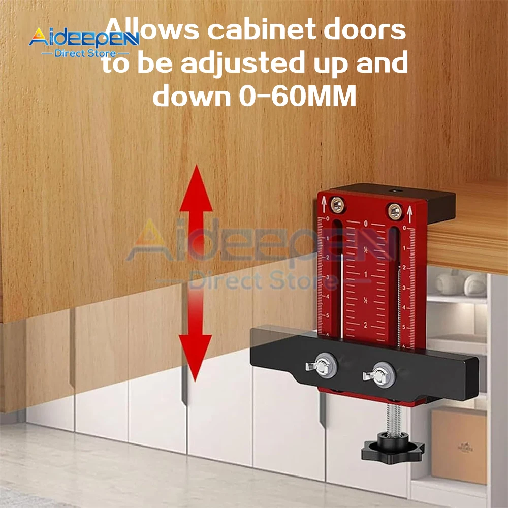 

Зажим для установки рамы напольных шкафов, мини-регулируемый опорный рычаг, универсальное крепление для дверцы шкафа для скрытой установки дверей