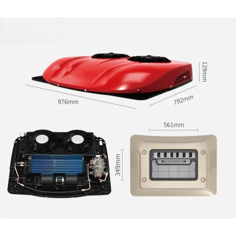 New Arrival S3000 Parking Air Conditioner for Heavy Trucks Motorhomes Sleepers 12V/24V Dual Fans Rooftop Compressor Systems