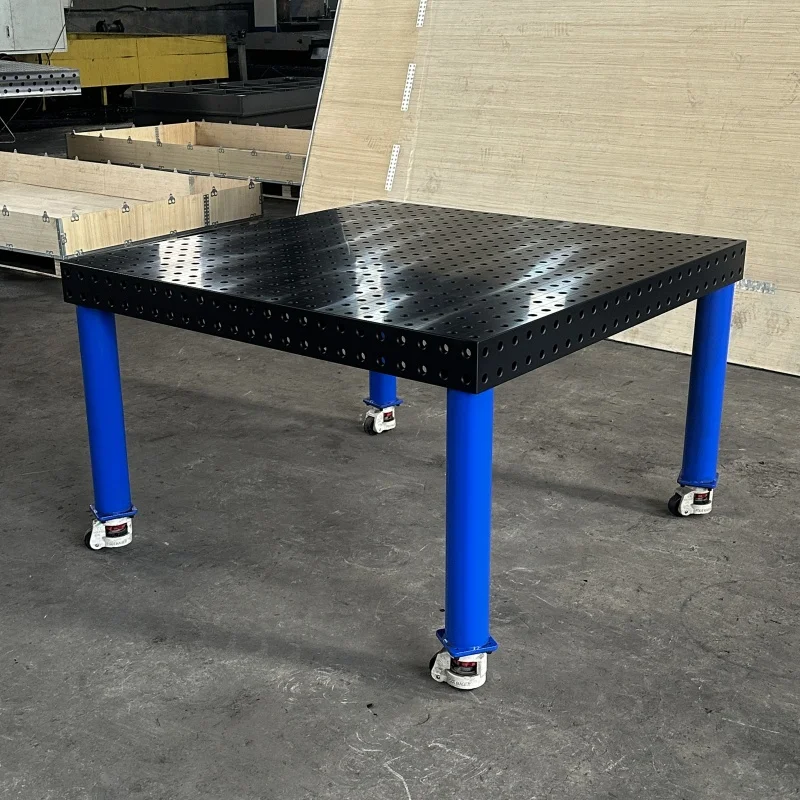 Mesa de Soldadura de Hierro Fundido HT300 - Superficie Nitrurada + Accesorios de Fijación para Uso Industrial Pesado