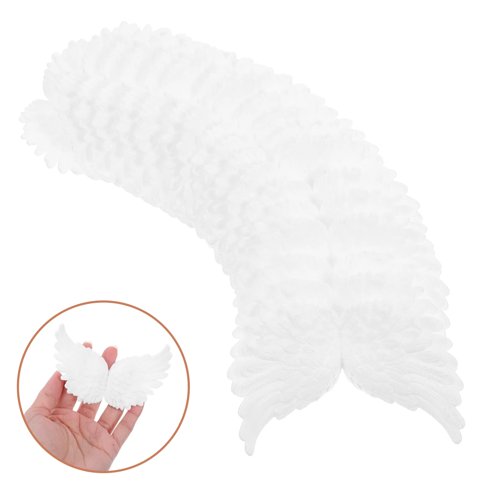 18 Pcs Angel Wings Decoration for DIY Crafts Costume Parts to Weave Charms Plastic