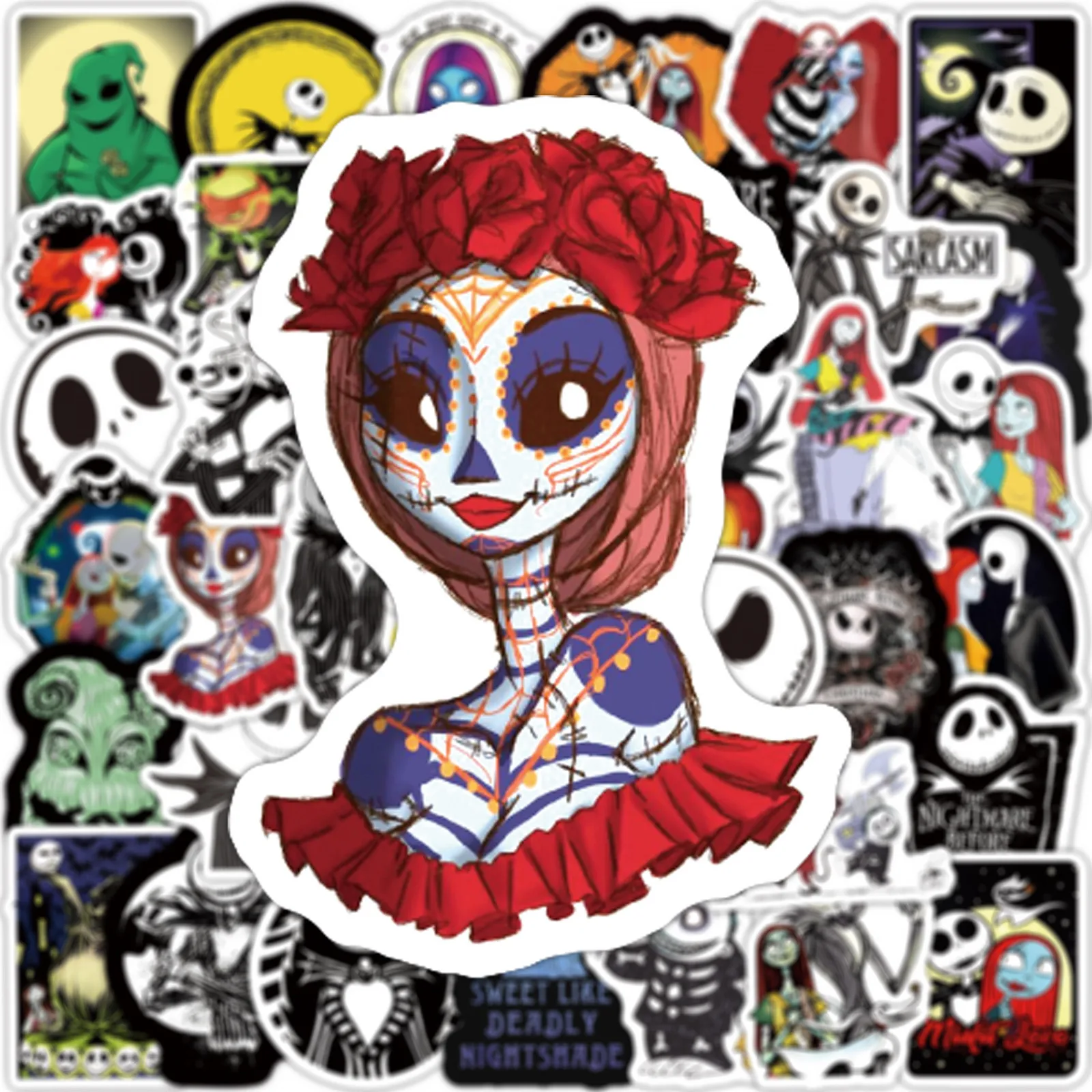 10/30/50pcs  Zombie Brides And Halloween Cartoon Graffiti Stickers Horror Phone Diy Laptop Waterproof Kids Toys Decal Stickers