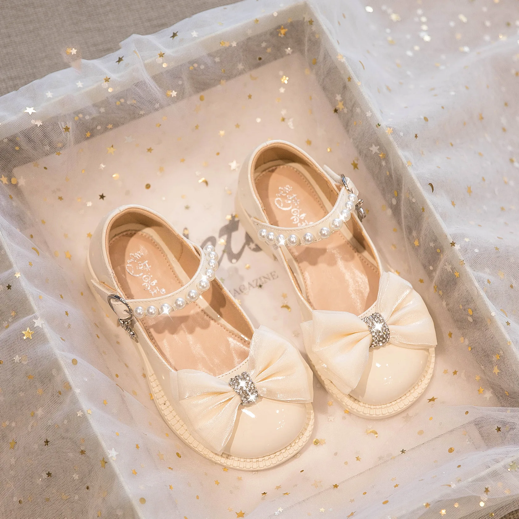 New Girls Princess Bow Tie Leather Shoes Spring Autumn Children National Style Dance Shoes Kids Toddler Girls Shoes Flats