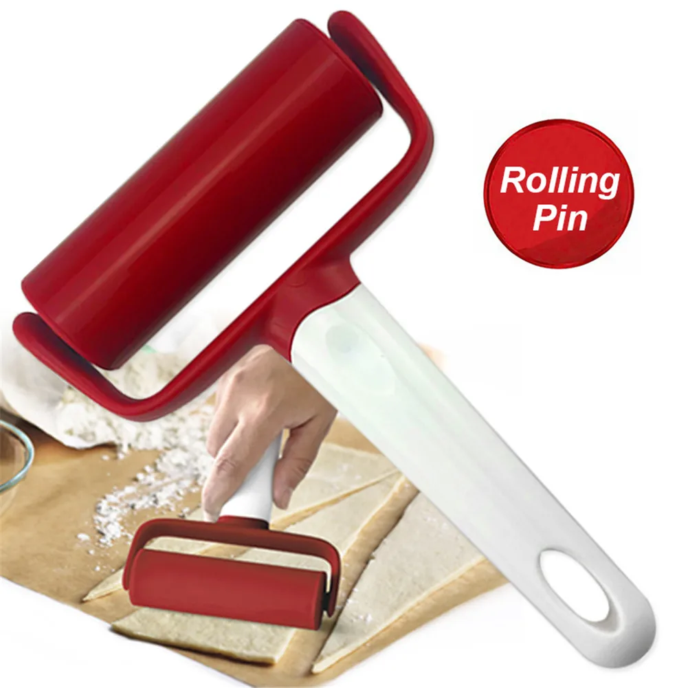 Portable Hand-held Roller With Handle Rolling Pin Household Baking Rectangular Roller Press Noodles Dumpling Skin Kitchen Tools