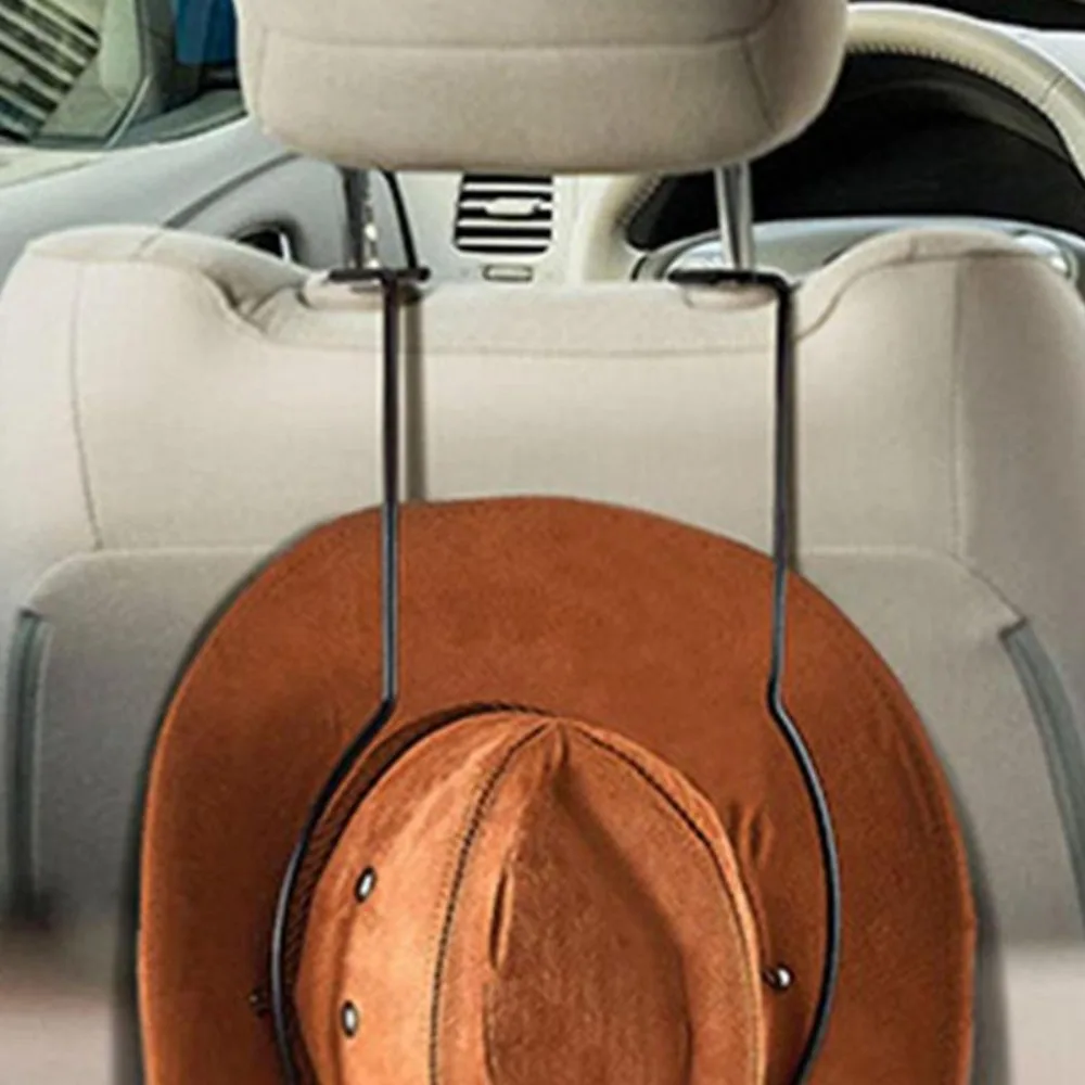 New Metal Car Hat Rack Suspension Arc-shaped Hard Hat Holder Black Bending Storage Rack Automobile