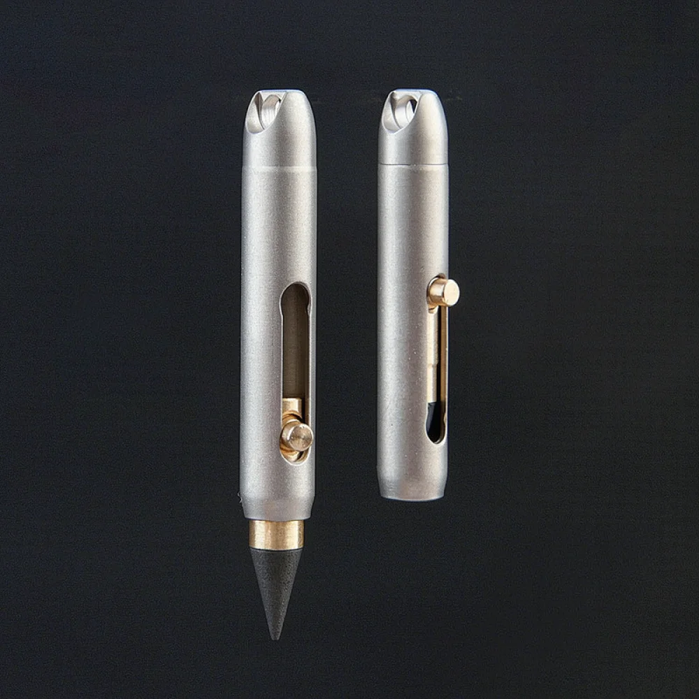 Premium Titanium Pencil Erasable Portable Keychain Pen Compact EDC Writing Instrument For Office Study Outdoor Adventures Tool