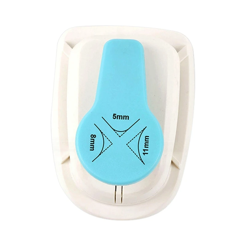 Corner Rounder Mini Corner Trimmer Punch R5/R8/R11mm Round Corner DIY Paper Card Photo Planner Cutting Supplies White+Blue