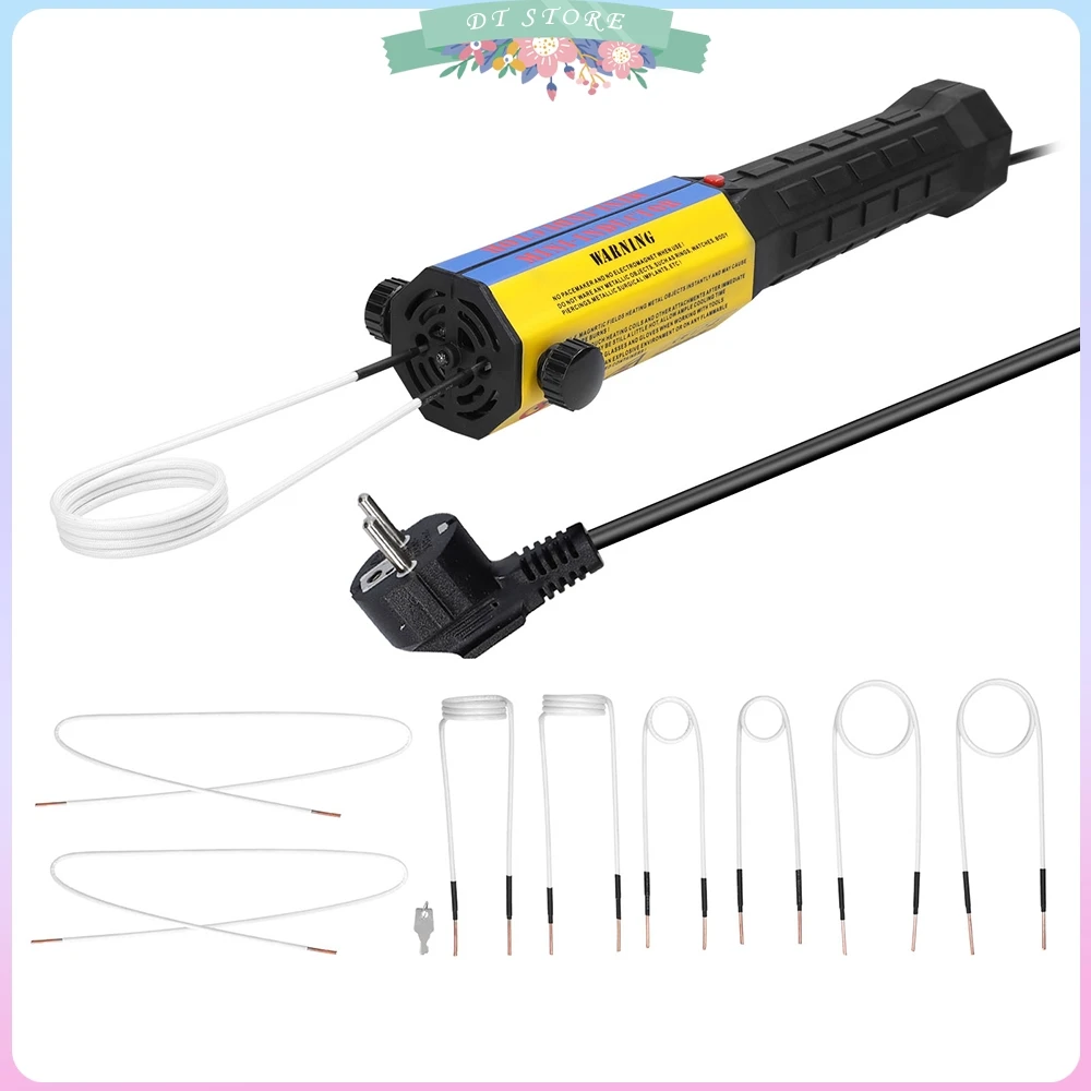 Kit Aquecedor de Indução Magnética 110v 220v Automotivo 1000w Máquina de Aquecimento por Indução de Calor sem Chama Bobinas Ferramenta de Reparo do Carro 1000w