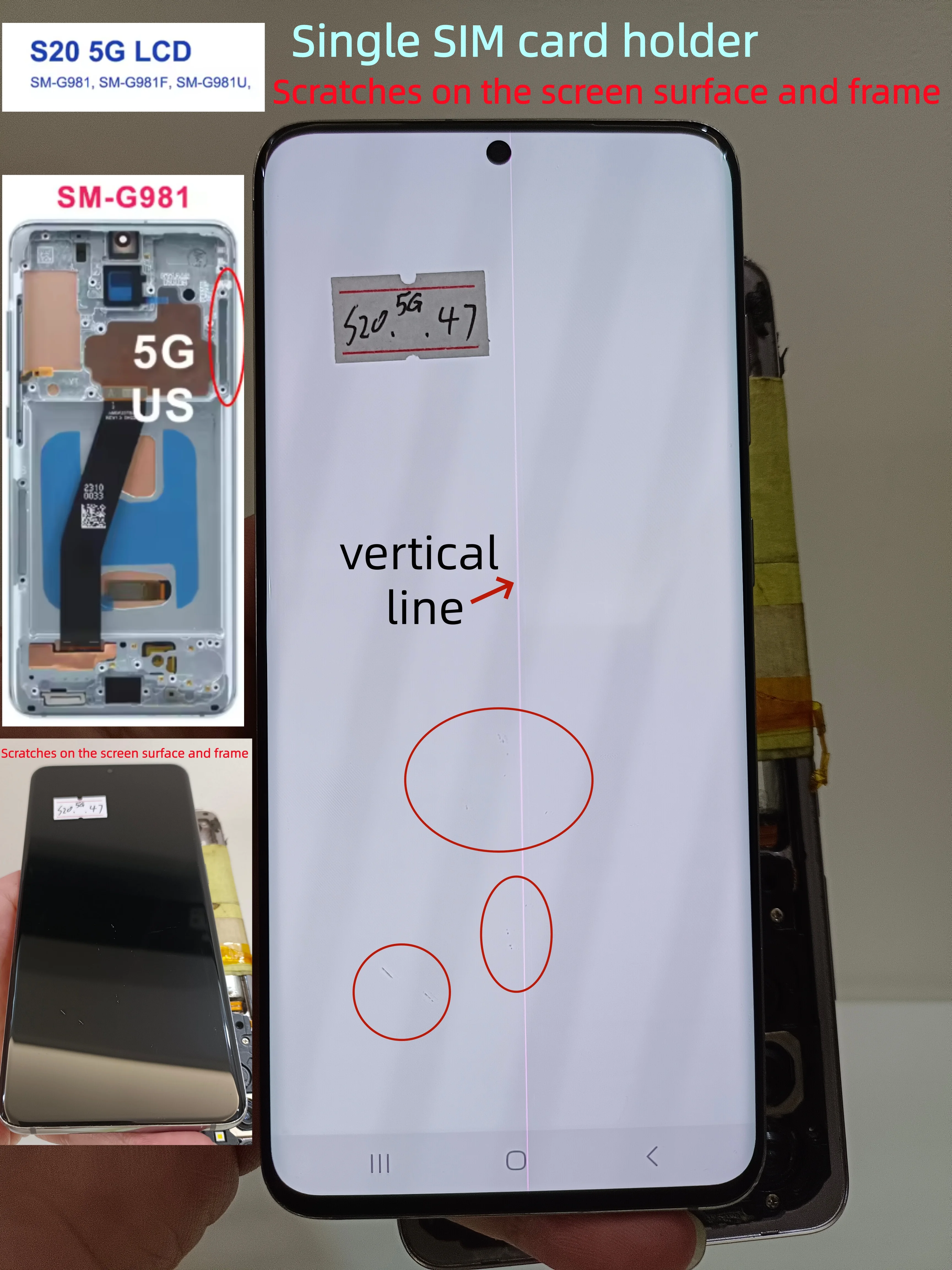 Оригинальный AMOLED-дисплей для Samsung Galaxy S20 5G SM-G981 G981F G981U с сенсорным экраном, дигитайзером, исправным дисплеем, без теневых пятен, черных точек и линий, LCD