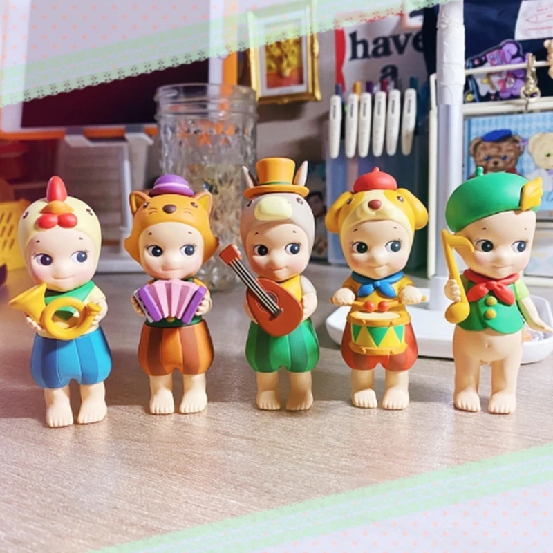 

Genuine Sonny Angel Mini Figure Town Musicians Series Blind Box Kawaii Action Figure Home Decor Mystery Box Fans Birthday Gift
