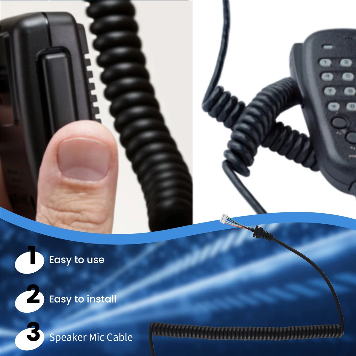 

Better Quality Car Hand Speaker Microphone Cable for YAESU MH-48 MH-48A6J FT-8800R FT-8900R FT-7900R FT-1807 FT-7800R FT-2900R F