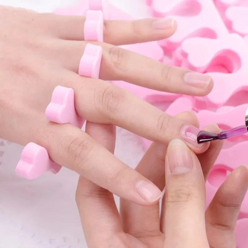 10 قطعة مسمار الفن تو فواصل أصابع القدم الإسفنج فواصل لينة UV جل البولندية أدوات التجميل مانيكير باديكير حزمة مسمار أطقم #4