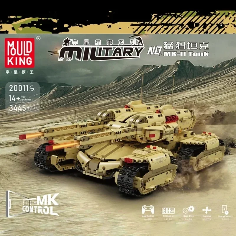 3445 PCS Mould King 20011S Military Mammoths Tank Building Block Creative Brick Set Assembly Educational toy  Christmas Gift