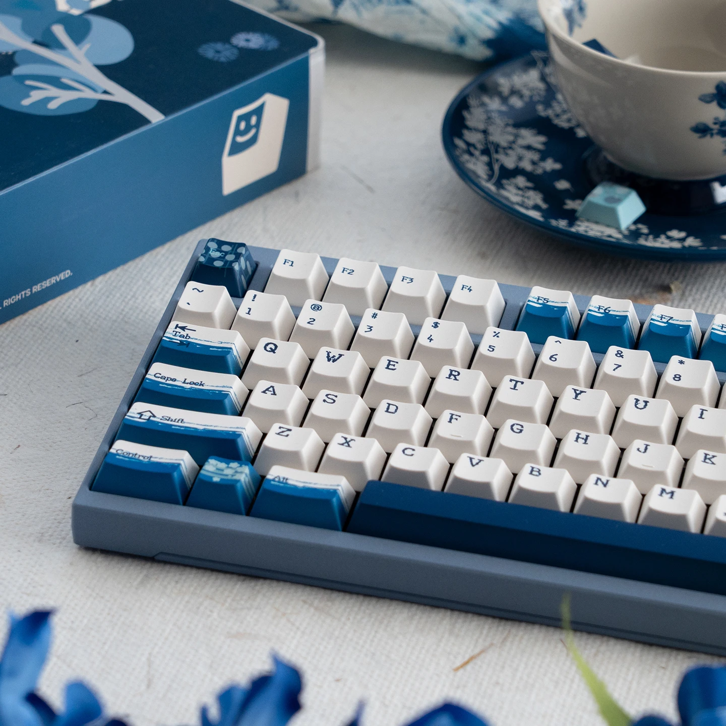 fbb-keycaps-chinoiserie-tie-dyeing-pbt-keycap-pour-cherry-mx-switch-clavier-mecanique-personnalise-mignon-bricolage-17mm-epaisseur-bleu