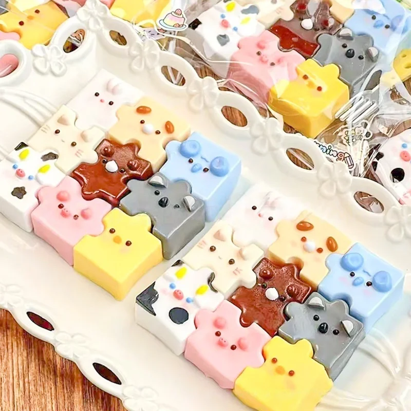 Stress Relief TPR Puzzle Squishy Toys Decompression Cute Small Animals For Kids Adults Anti-stress Calming Fidget Toys