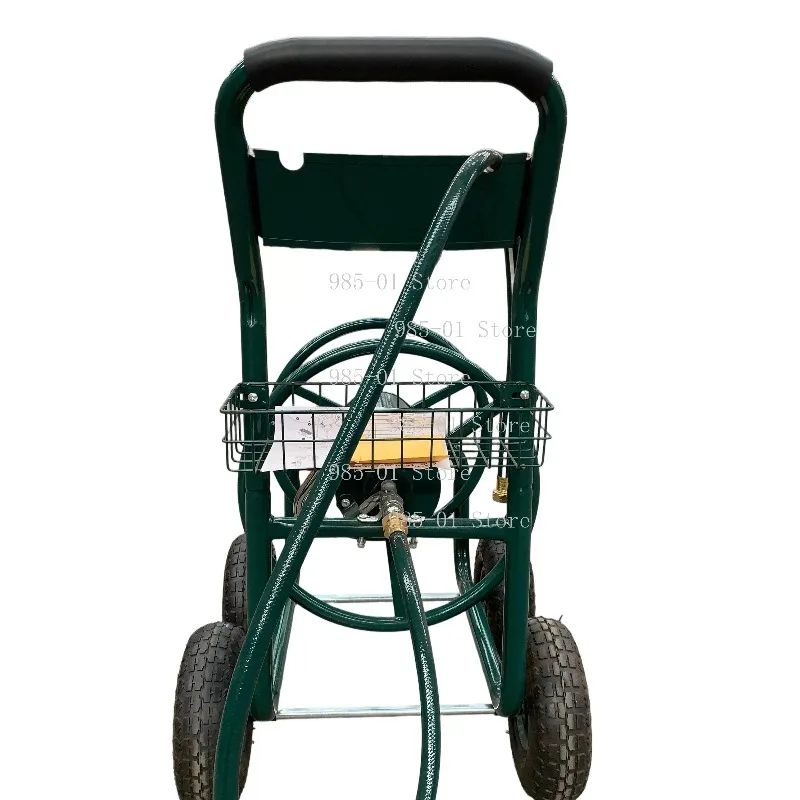 Portable Garden Hose Reel Cart, Water Pipe Storage & Watering Tool Trolley